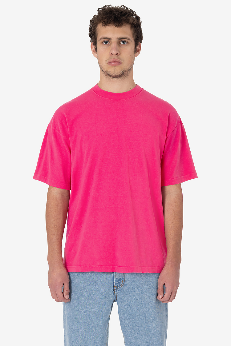 S/S Grmnt Dye Crew Neck 6.5oz FUCHSIA