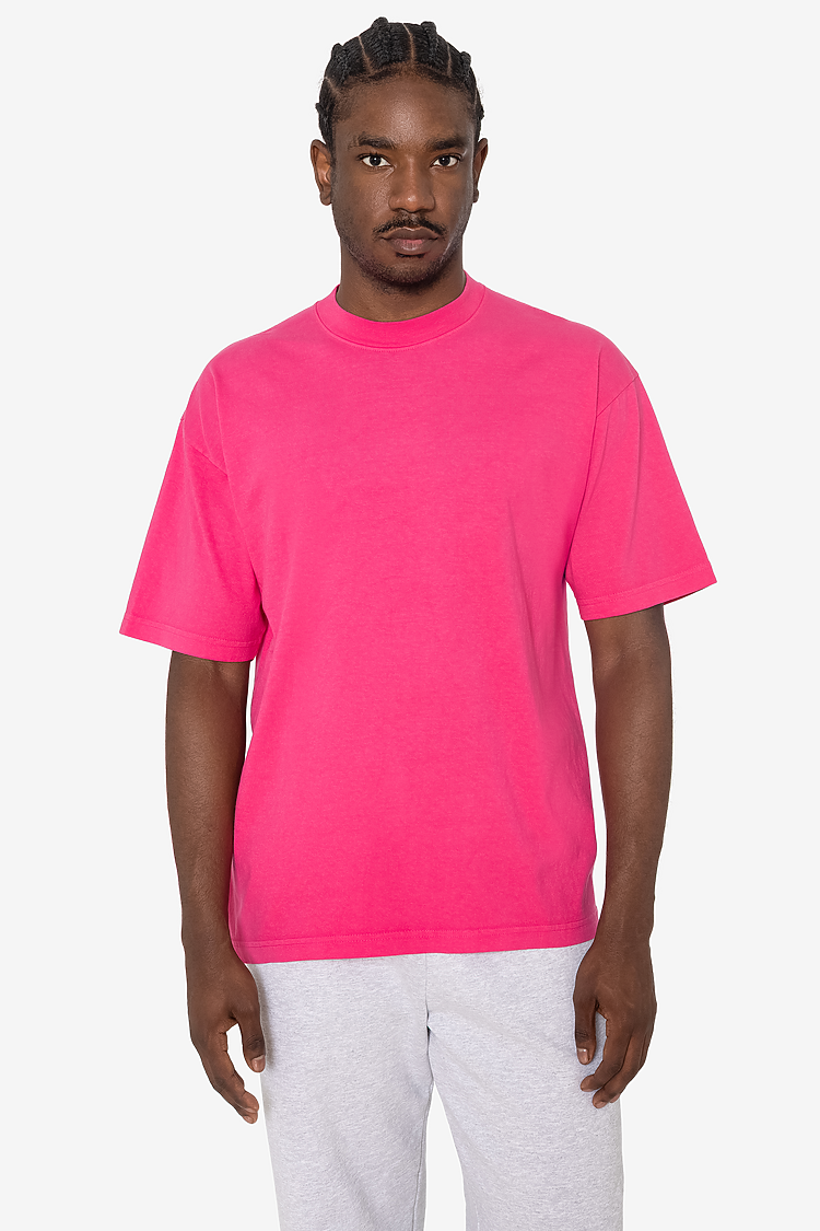S/S Grmnt Dye Crew Neck 6.5oz FUCHSIA