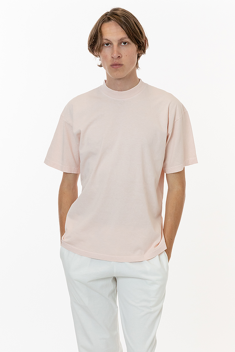 S/S Grmnt Dye Crew Neck 6.5oz LIGHT PINK