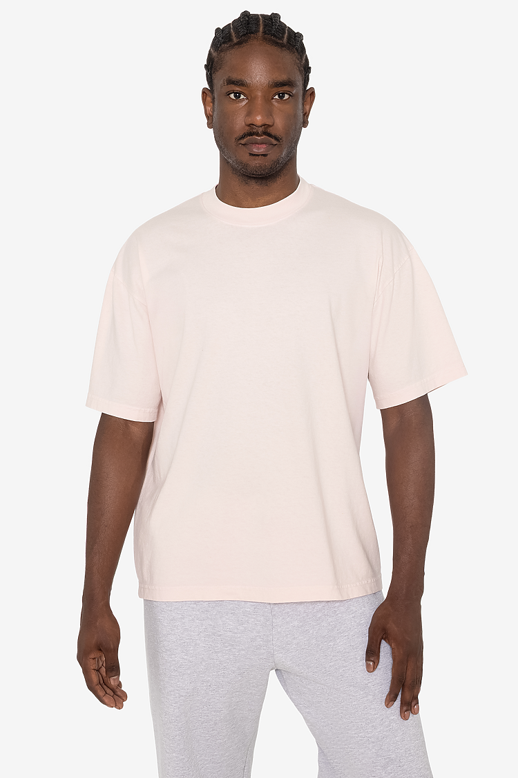 S/S Grmnt Dye Crew Neck 6.5oz LIGHT PINK