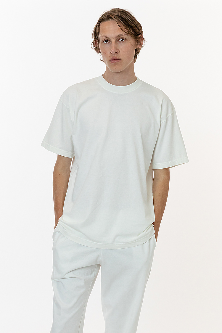 S/S Grmnt Dye Crew Neck 6.5oz OFF WHITE