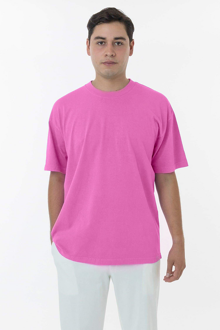 S/S Grmnt Dye Crew Neck 6.5oz Pink Carnation
