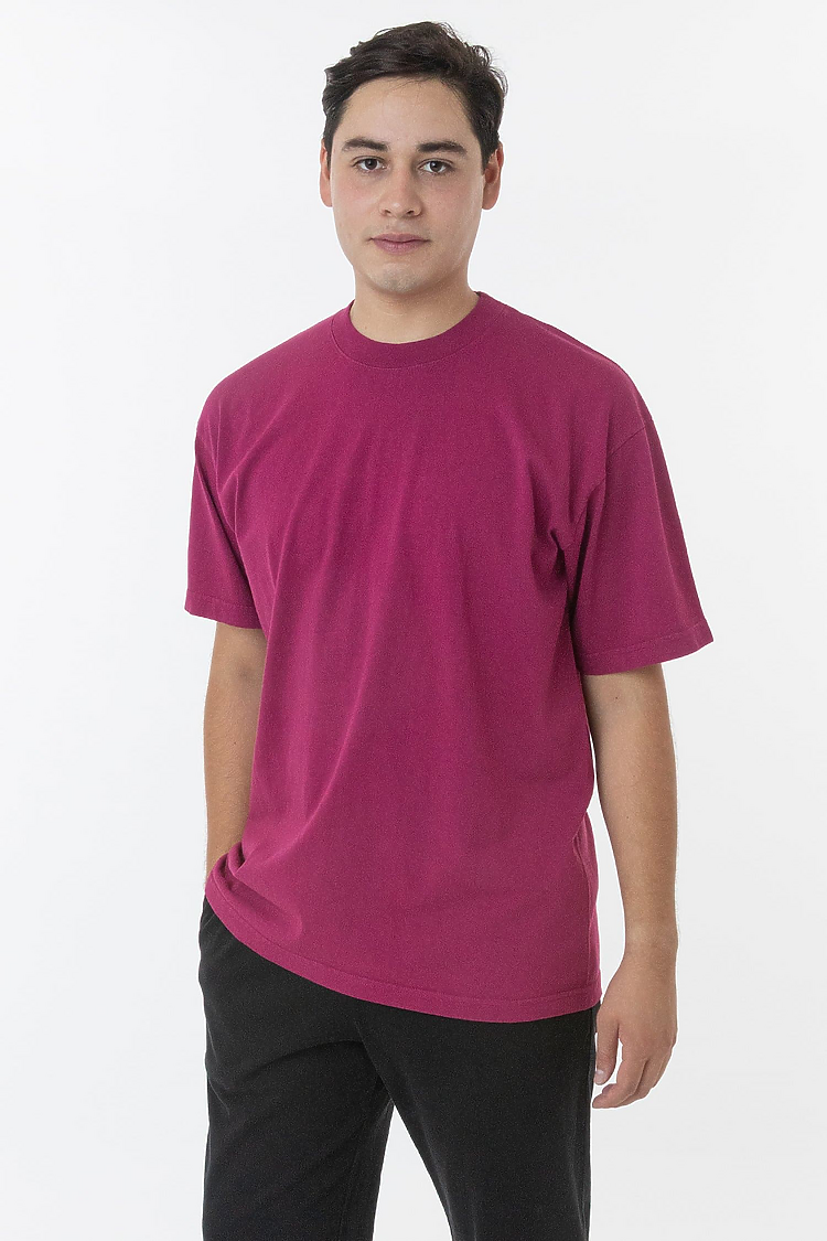 S/S Grmnt Dye Crew Neck 6.5oz RUBY