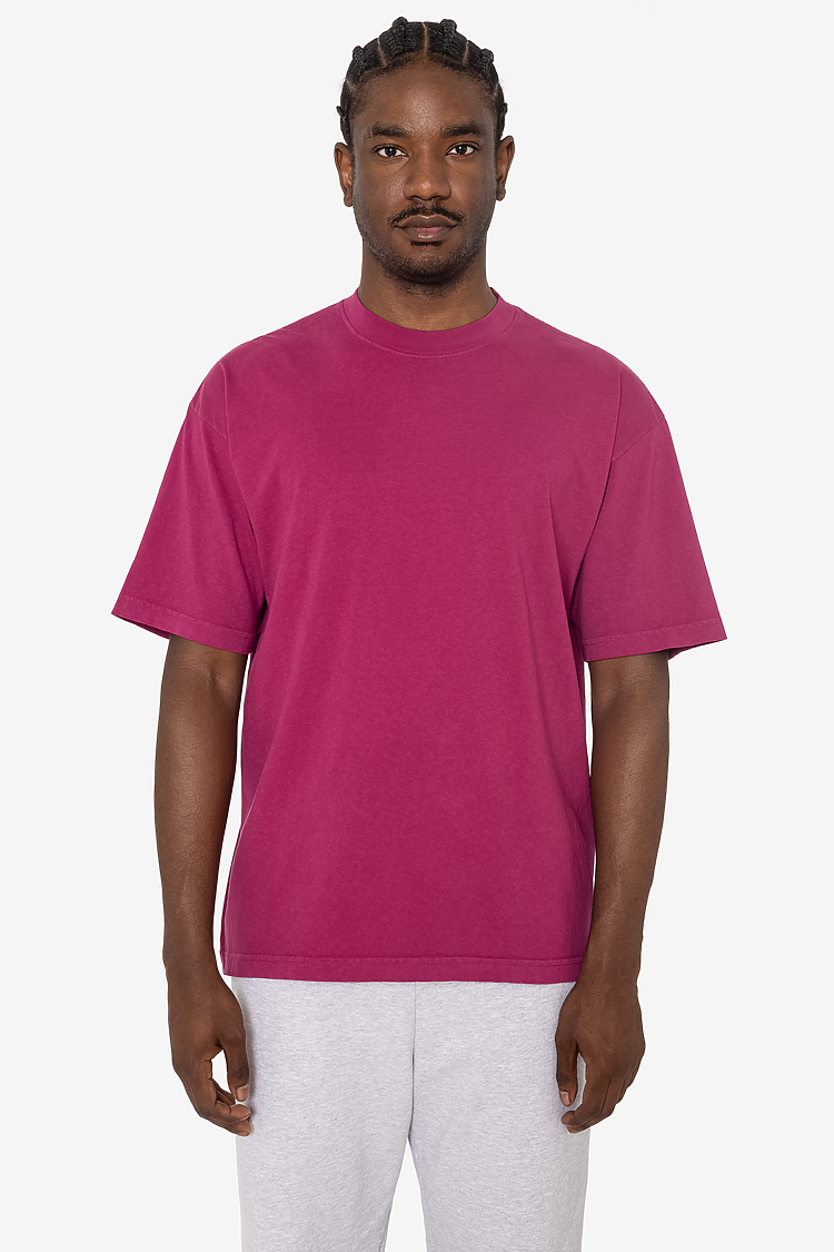 S/S Grmnt Dye Crew Neck 6.5oz RUBY