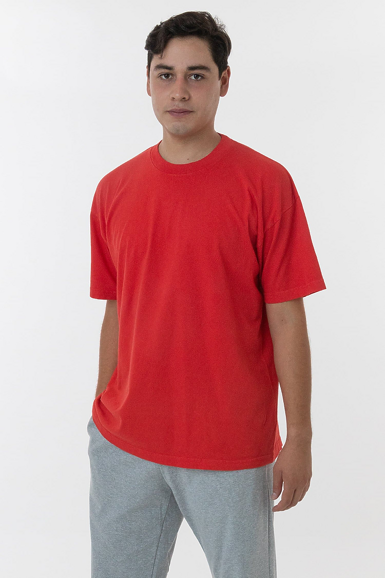 S/S Grmnt Dye Crew Neck 6.5oz TOMATO