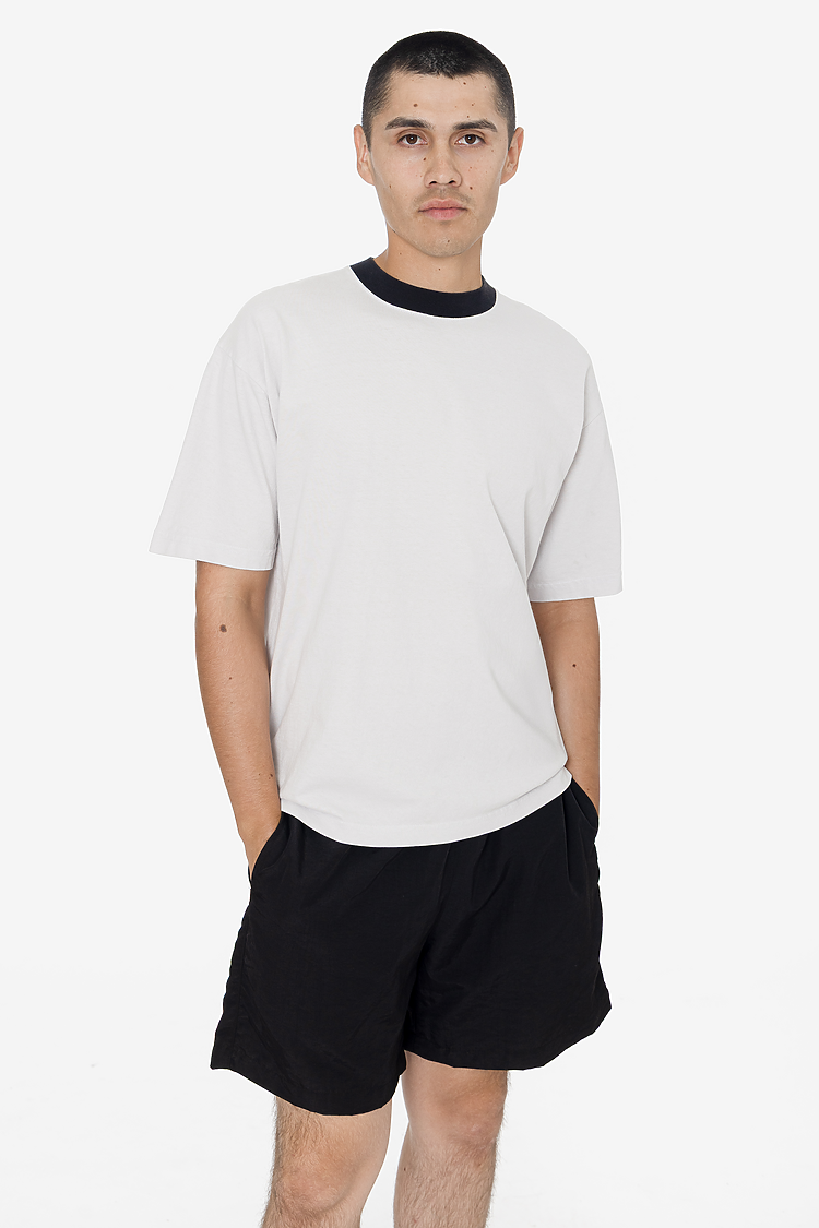 Ring 6.5oz S/S Garment Dye Tee White/Black