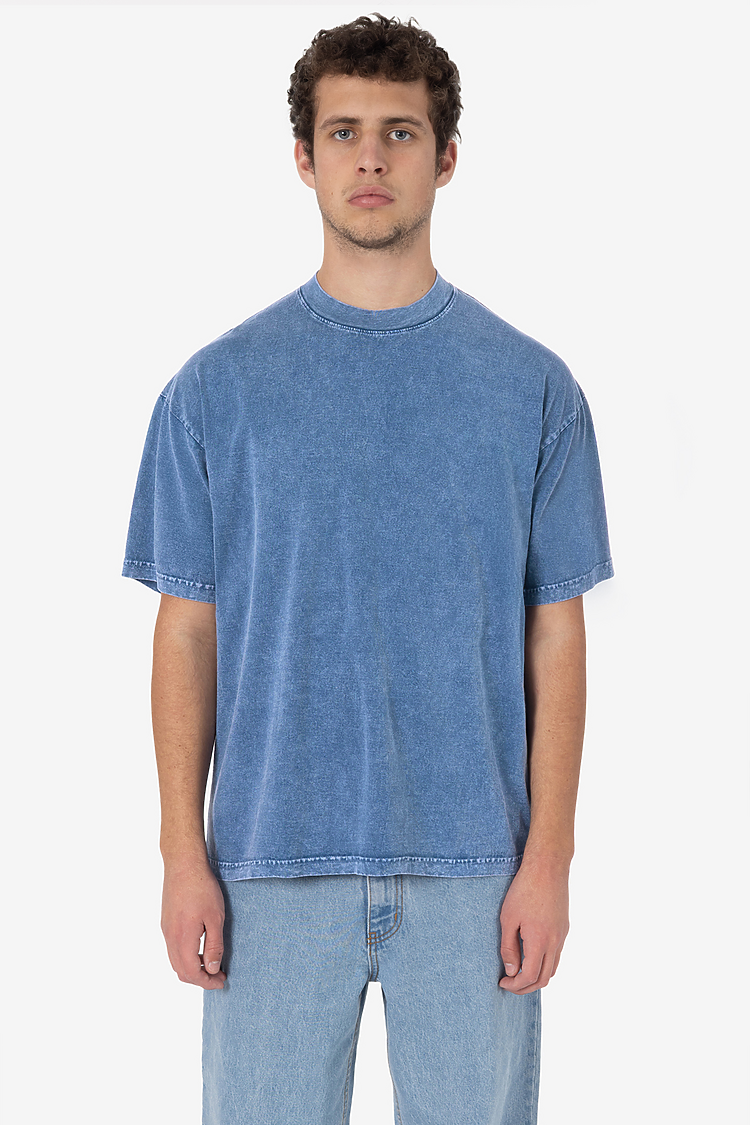 S/S Mineral Wash Crew 6.5oz Indigo