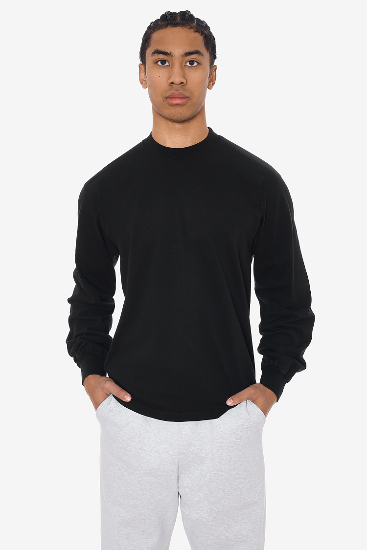 L/S Grmnt Dye Crew Neck 6.5oz Black