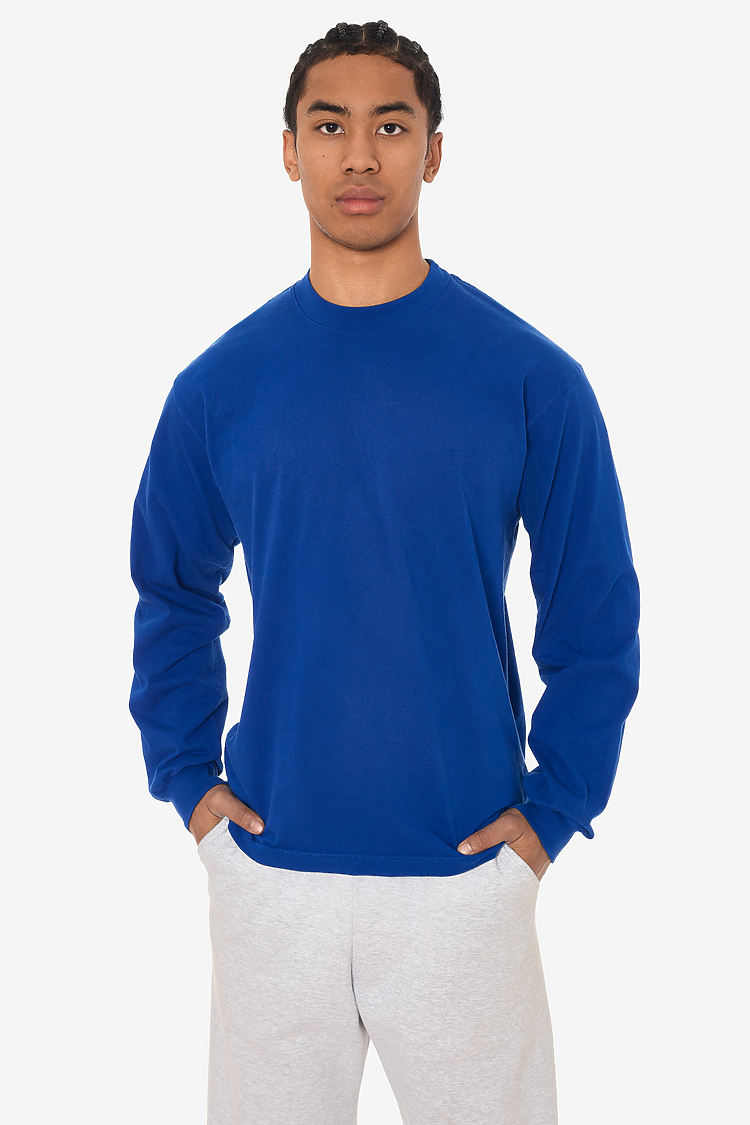 L/S Grmnt Dye Crew Neck 6.5oz COBALT BLUE