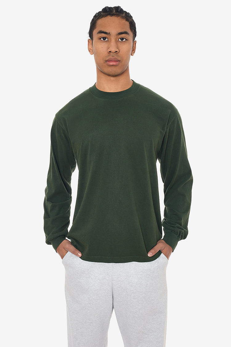 L/S Grmnt Dye Crew Neck 6.5oz IVY