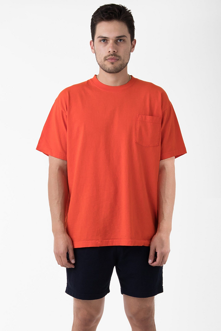 S/S Garment Dye Pocket Tee Bright Orange