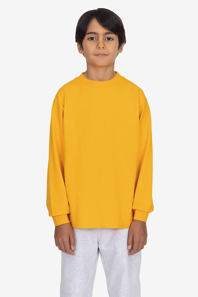 Kids 6.5 oz L/S Grmnt Dye Tee Gold