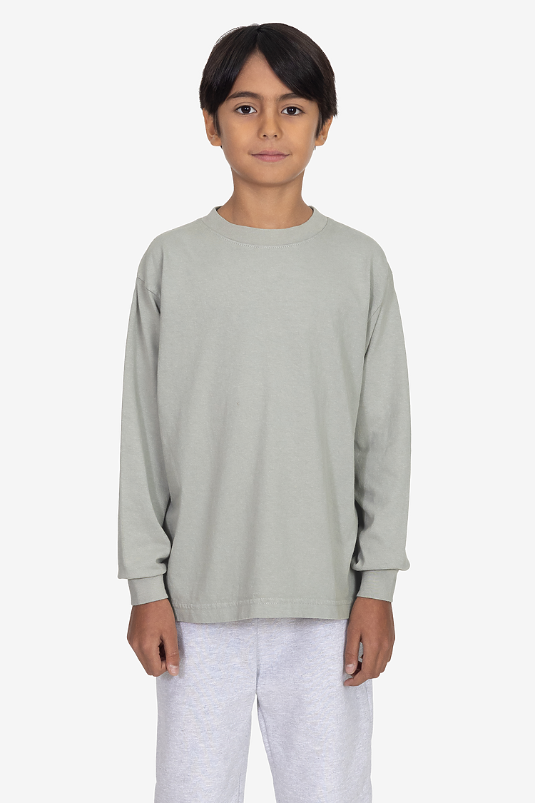 Kids 6.5 oz L/S Grmnt Dye Tee SAGE