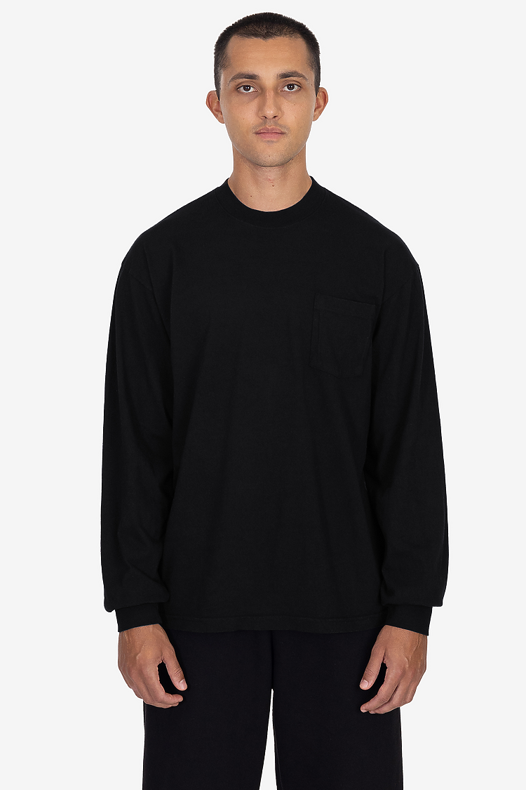 L/S Pocket Crew 6.5oz Black