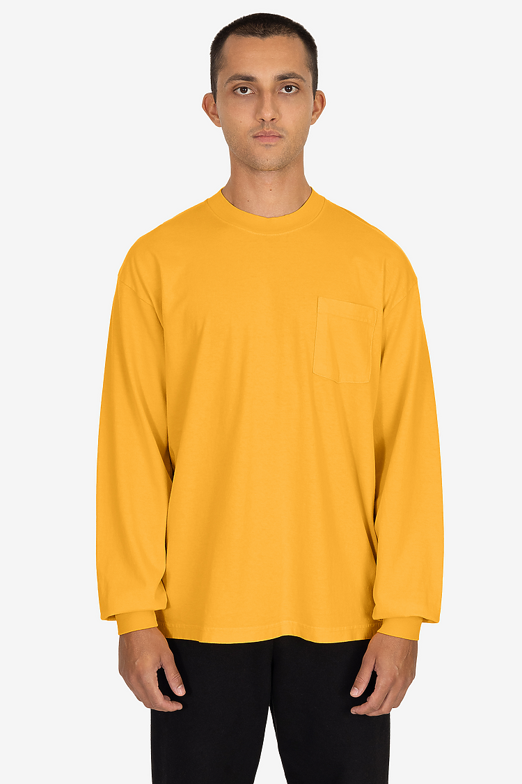 L/S Pocket Crew 6.5oz Gold