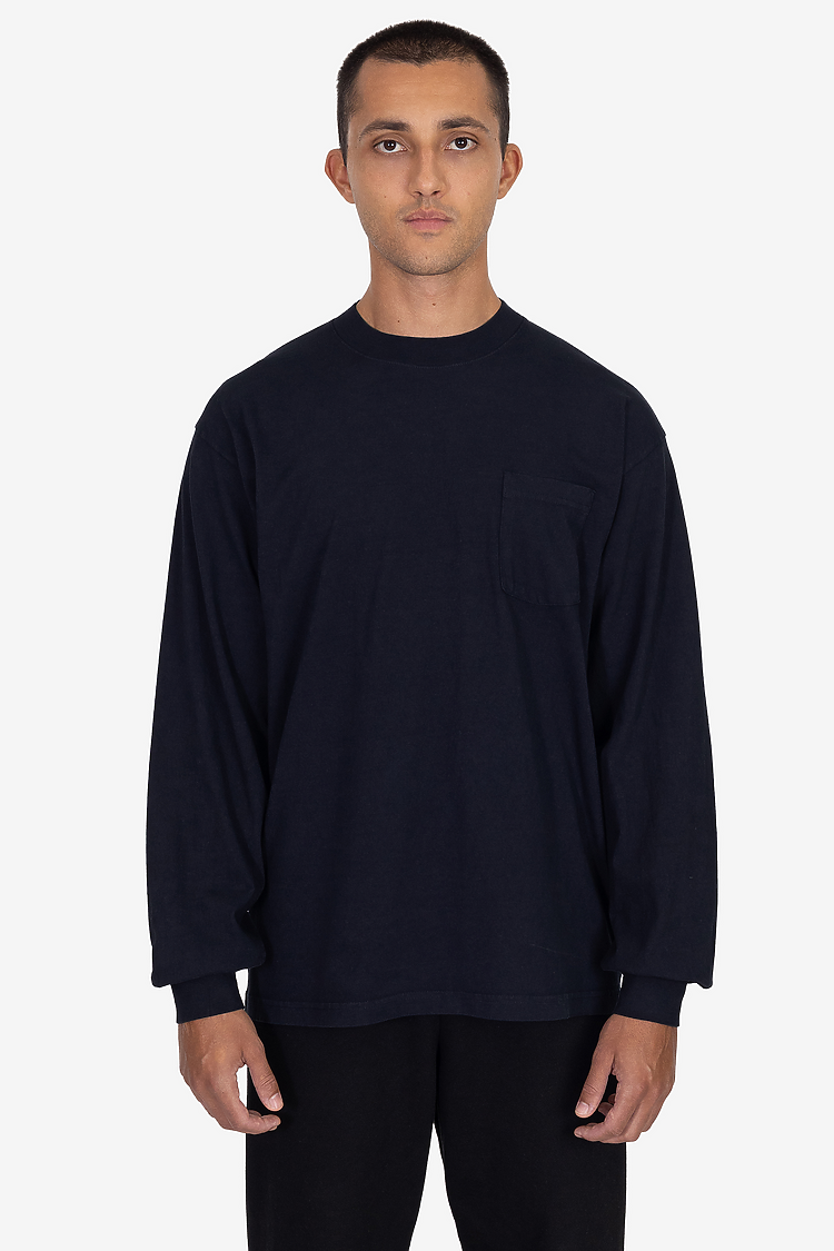 L/S Pocket Crew 6.5oz NAVY