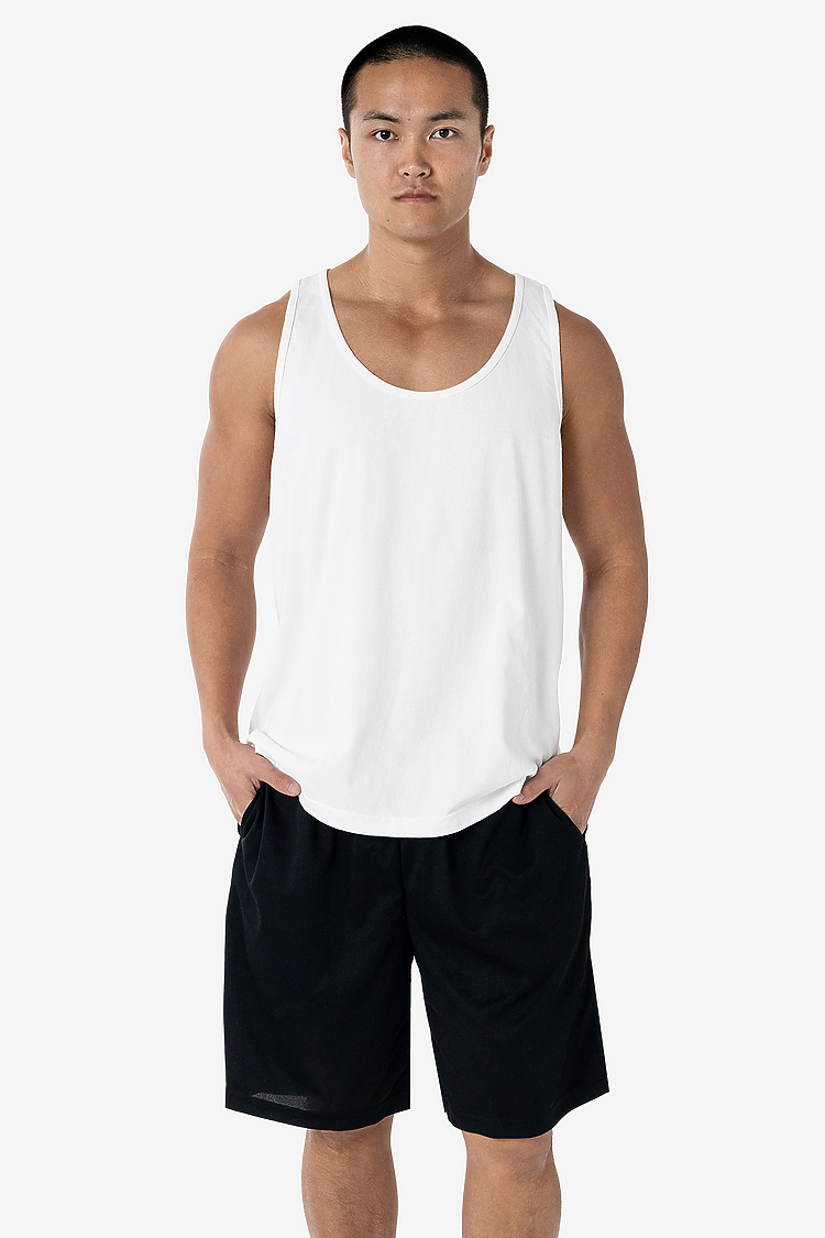 6.5 oz GD Basic Mens Tank WHITE