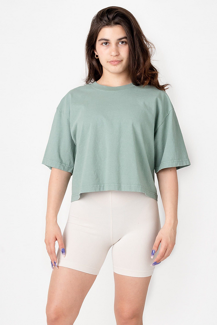 18/1 Oversize Crop Tee ATLANTIC GREEN