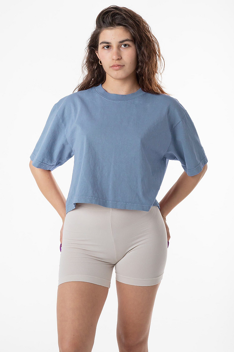 18/1 Oversize Crop Tee CLEAR BLUE