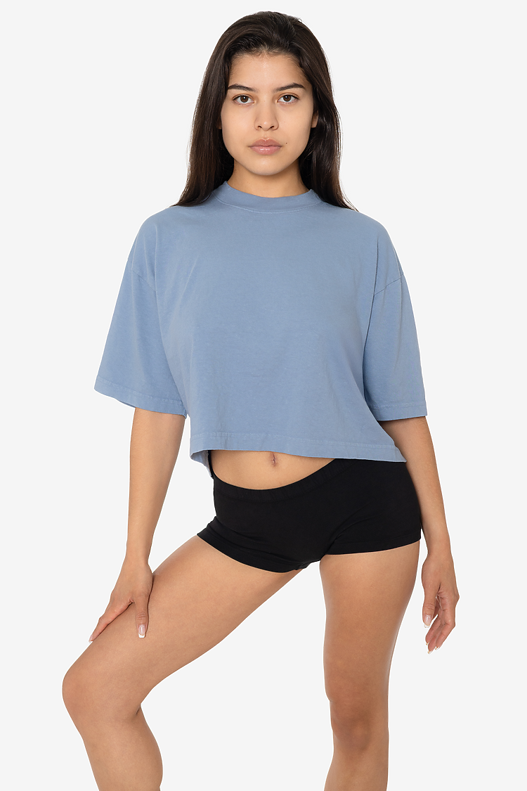 18/1 Oversize Crop Tee CLEAR BLUE