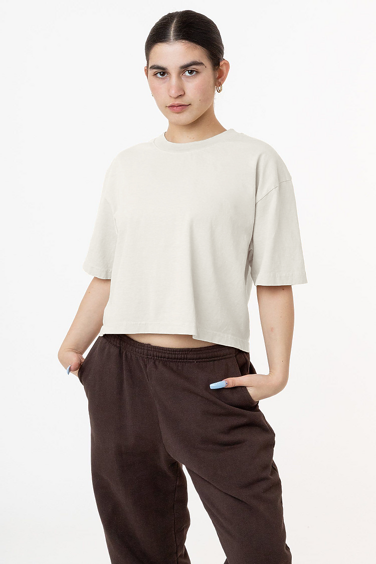 18/1 Oversize Crop Tee CEMENT