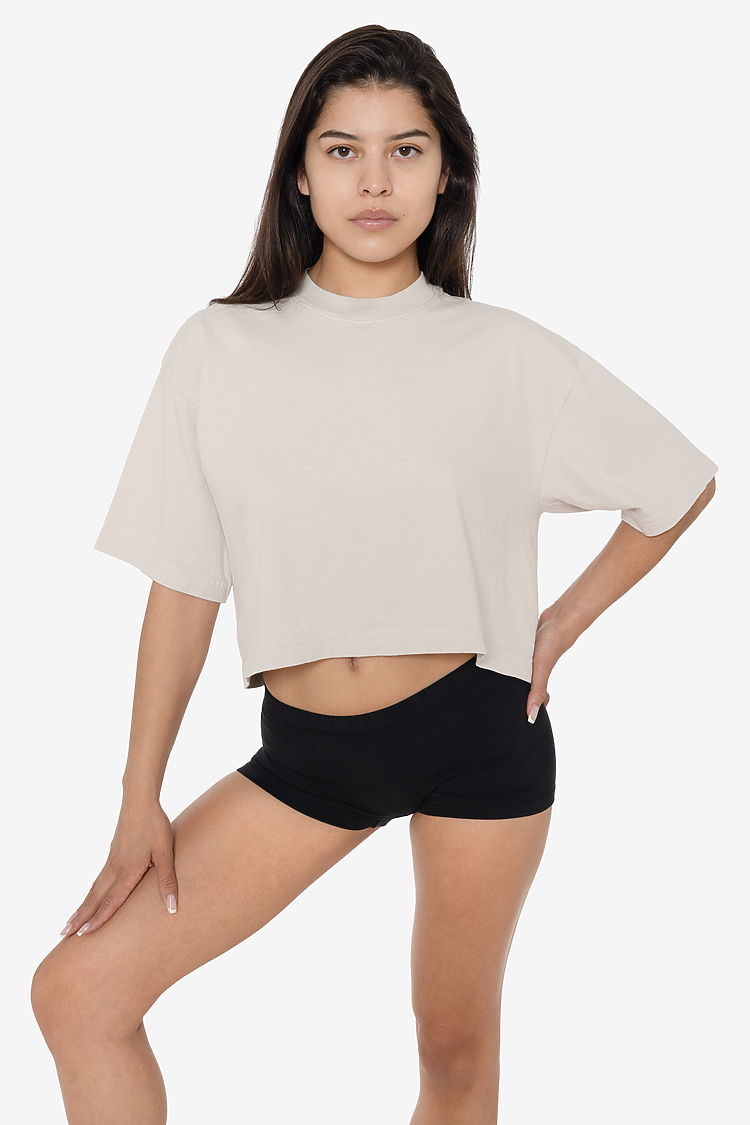 18/1 Oversize Crop Tee CEMENT