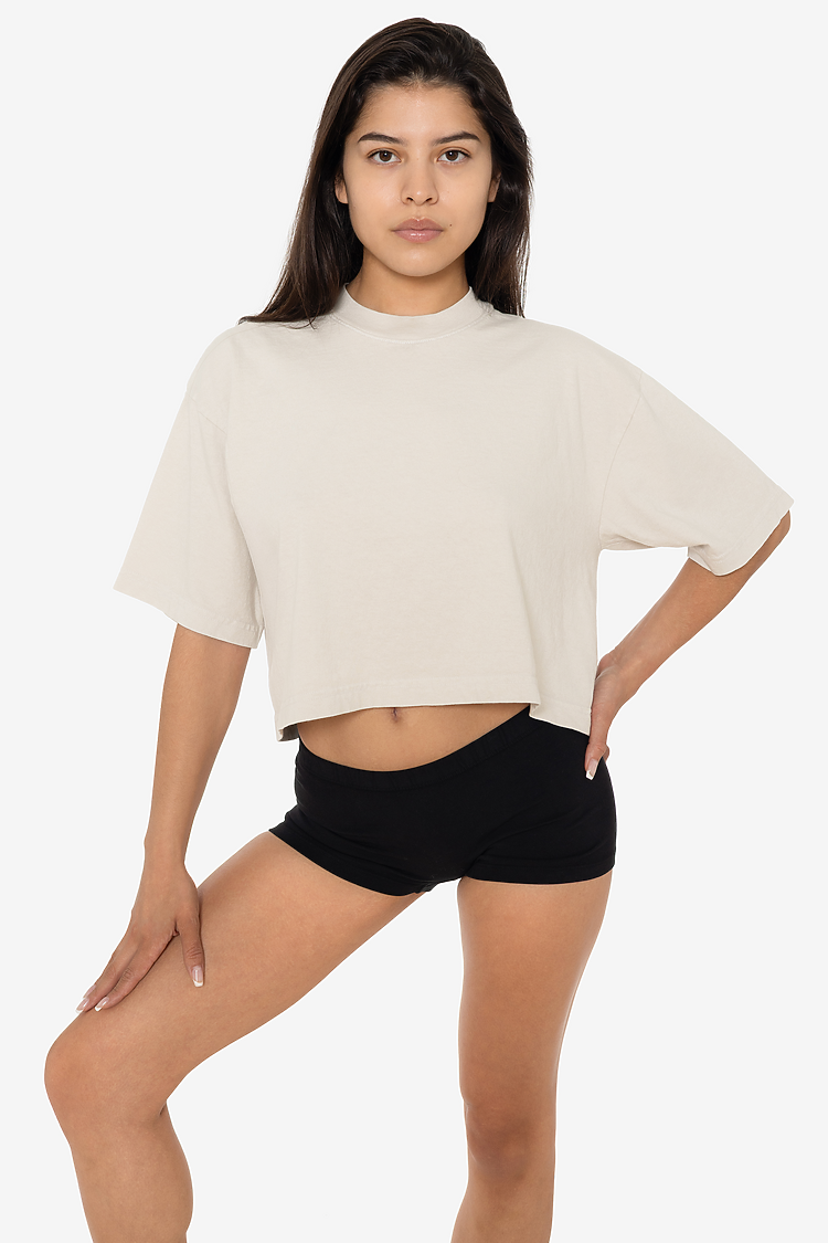 18/1 Oversize Crop Tee CEMENT