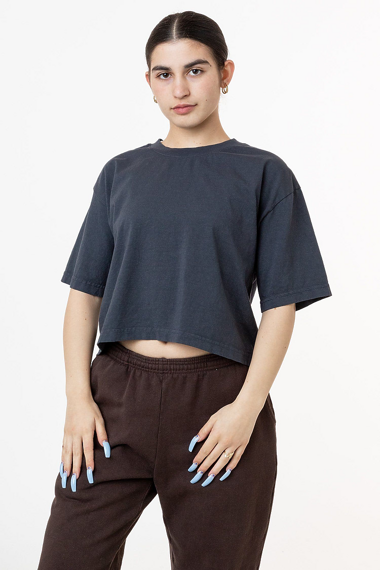 18/1 Oversize Crop Tee DOLPHIN BLUE