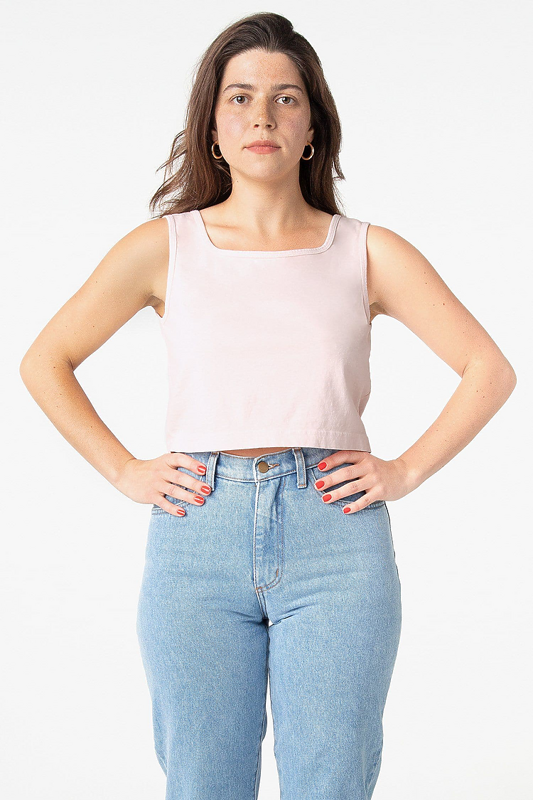 6.5 oz Garment Dye Crop Tank LIGHT PINK