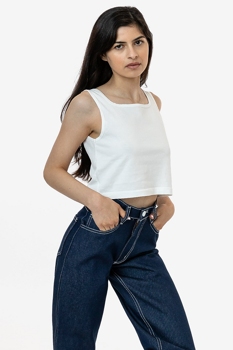 6.5 oz Garment Dye Crop Tank OFF WHITE