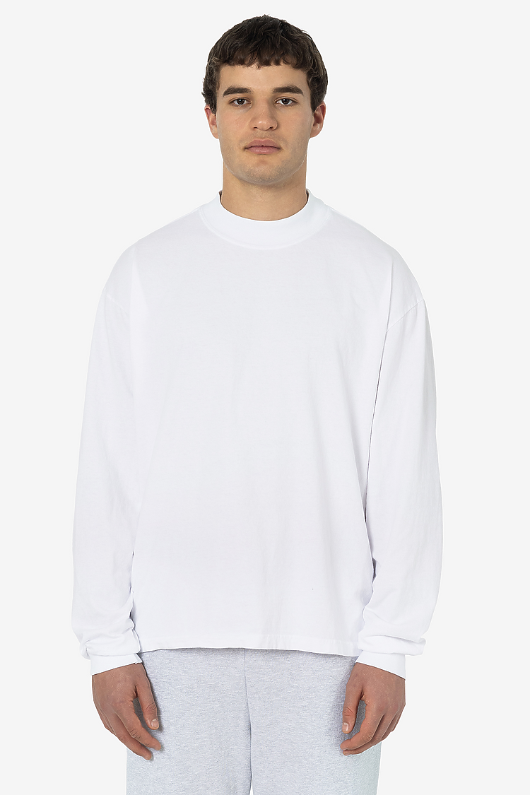 18/1 L/S OVERSIZED MOCK WHITE