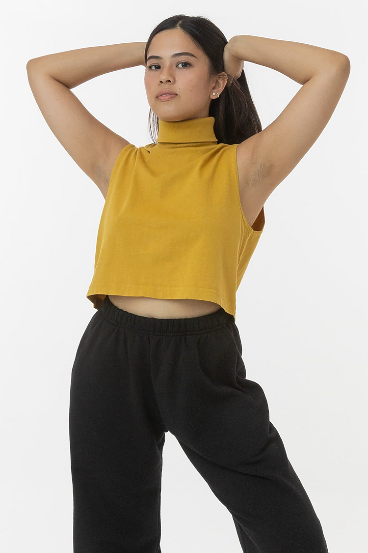 Sleeveless Turtleneck Crop Top DIJON