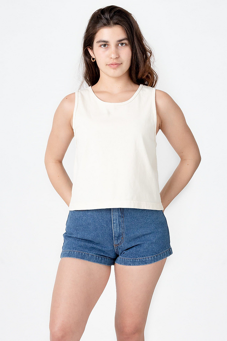 6.5 oz Garment Dye Mid-Tank CREME
