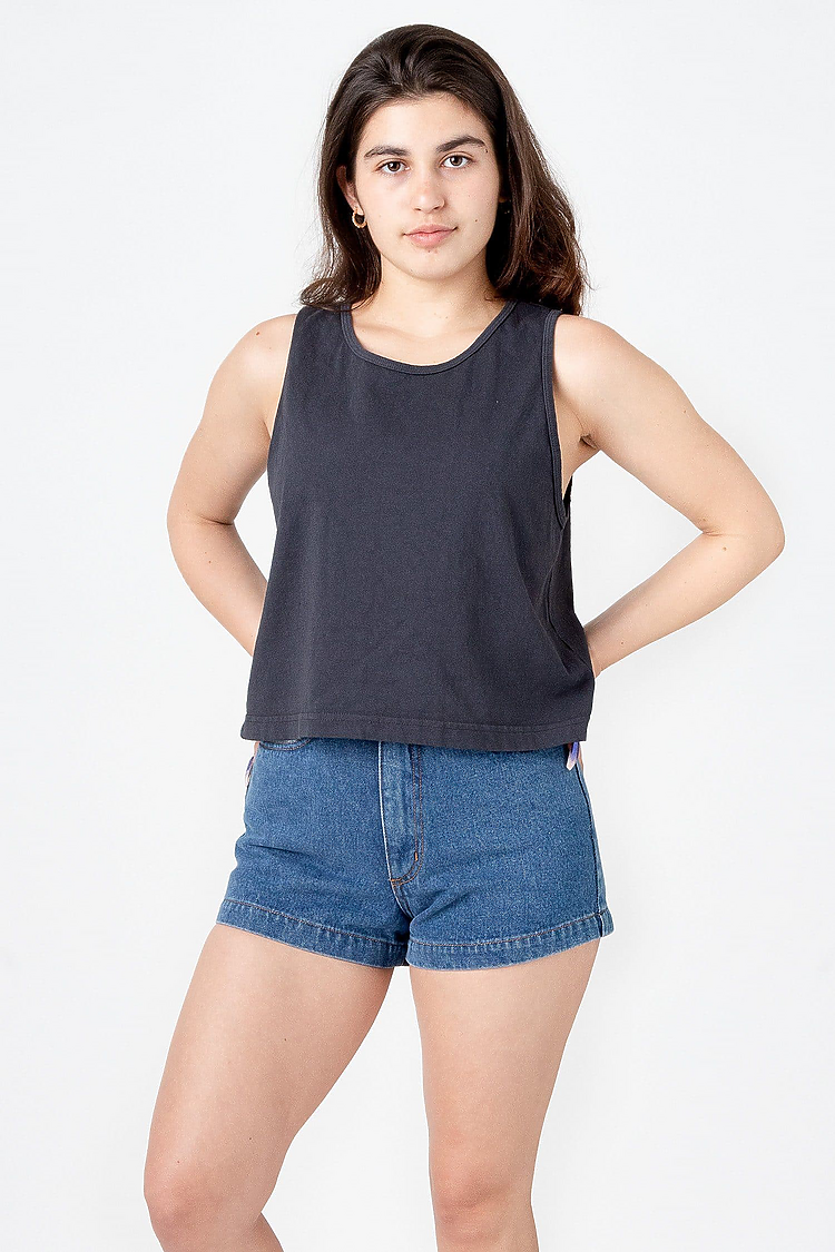 6.5 oz Garment Dye Mid-Tank DOLPHIN BLUE