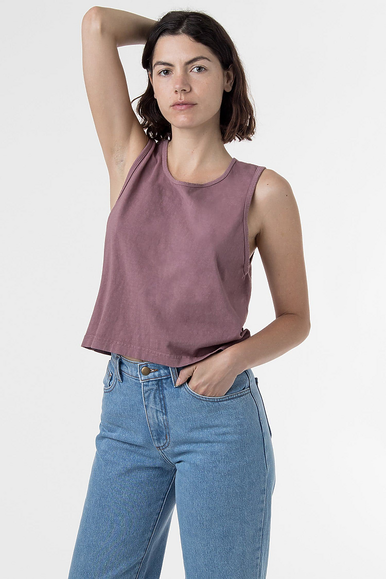 6.5 oz Garment Dye Mid-Tank MAUVE