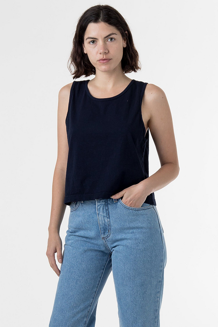 6.5 oz Garment Dye Mid-Tank NAVY