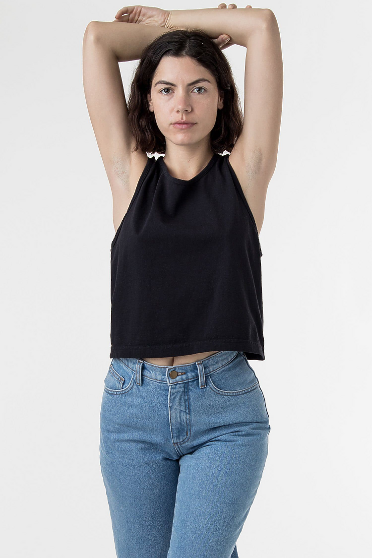 6.5 oz Garment Dye Mid-Tank OFF BLACK