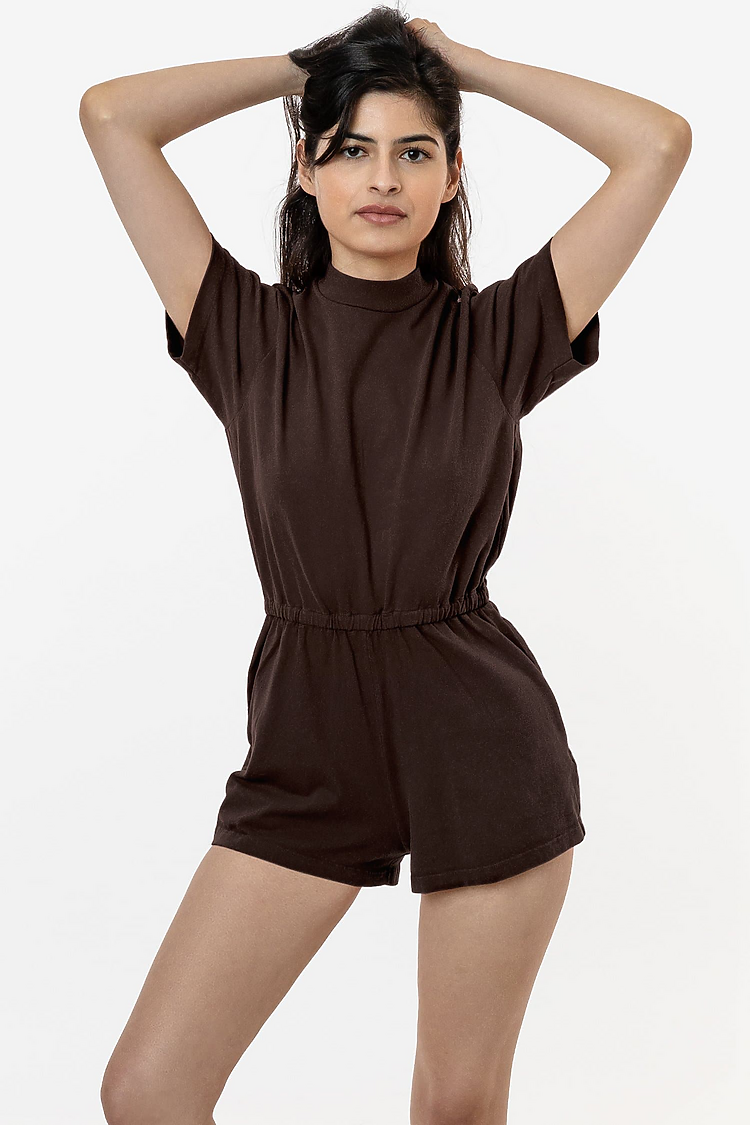 Garment Dye T-Shirt Romper CHOCOLATE