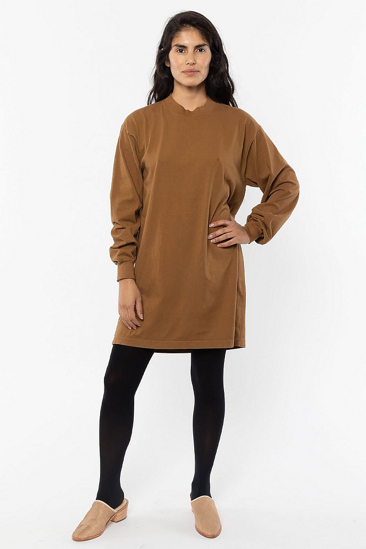 L/S Mock Neck Dress Brass