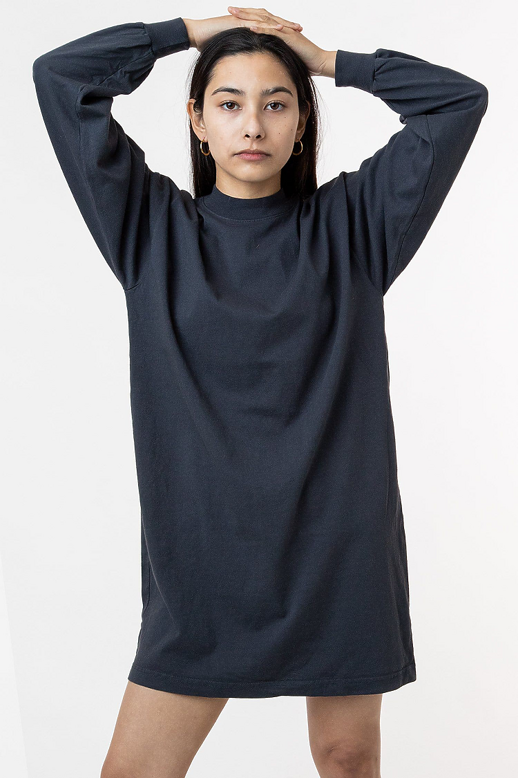L/S Mock Neck Dress DOLPHIN BLUE