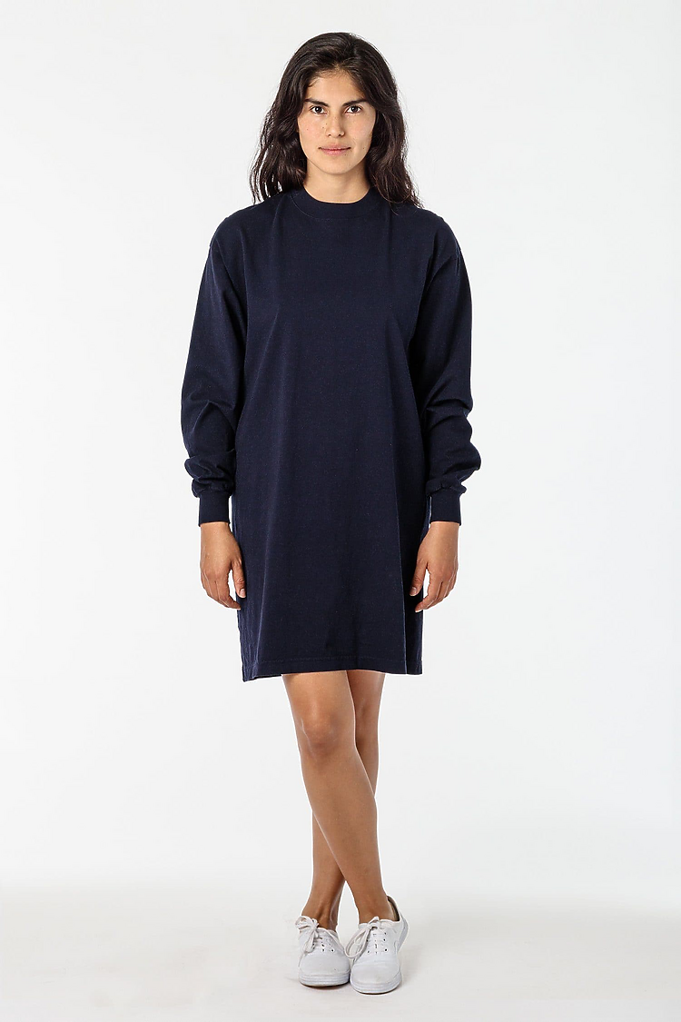 L/S Mock Neck Dress NAVY