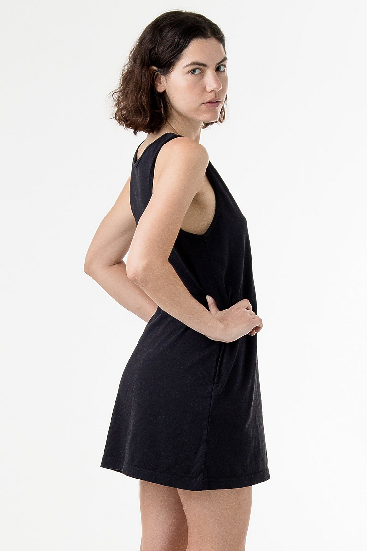Garment Dye Tank Dress OFF BLACK