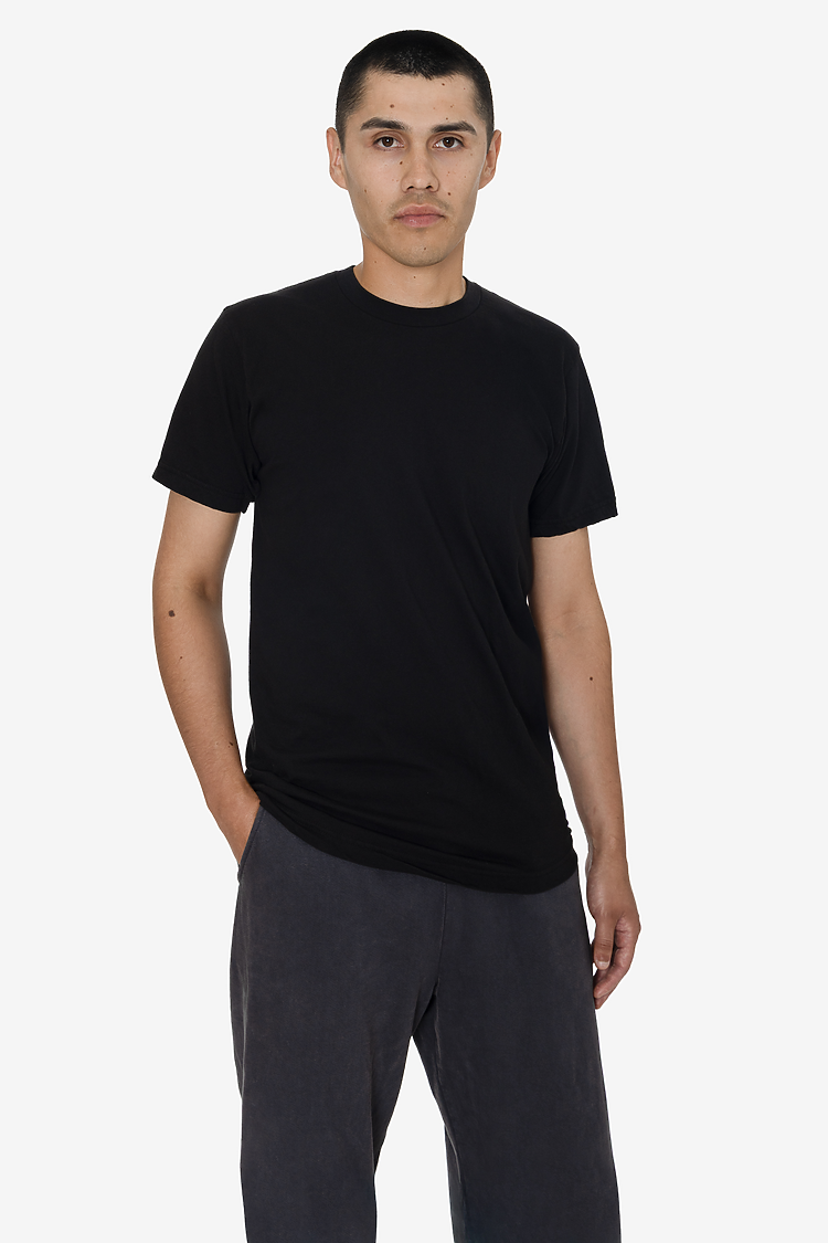 S/S Fine Jersey Crew 4.3 oz Black