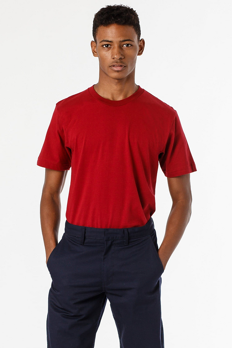 S/S Fine Jersey Crew 4.3 oz CRANBERRY