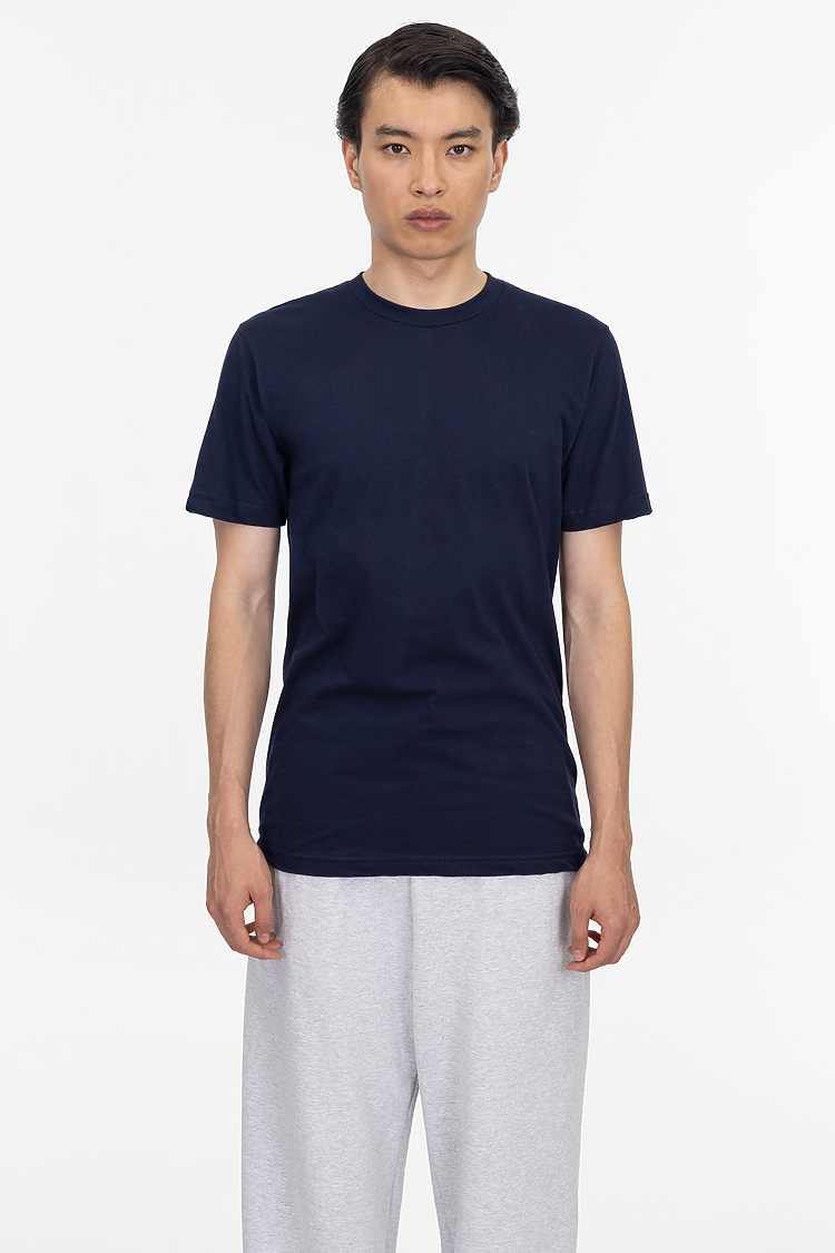 S/S Fine Jersey Crew 4.3 oz NAVY