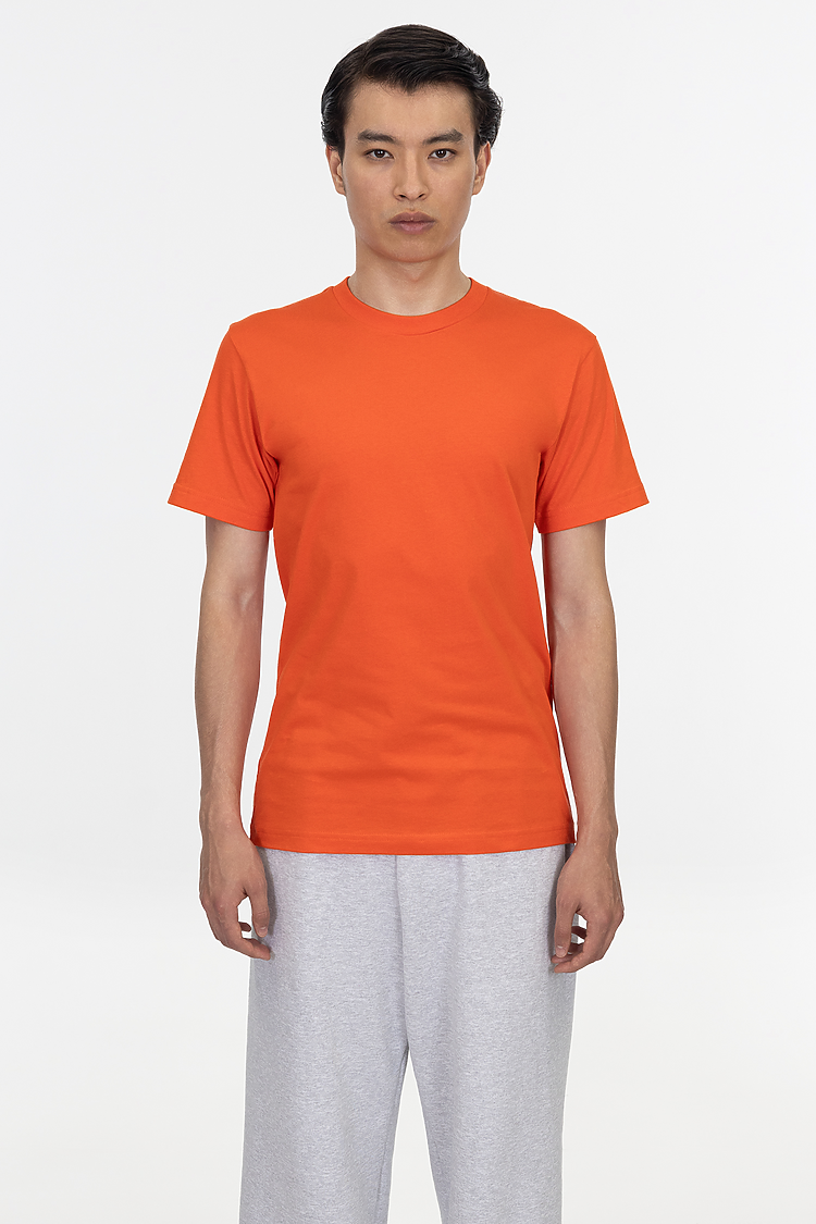 S/S Fine Jersey Crew 4.3 oz ORANGE