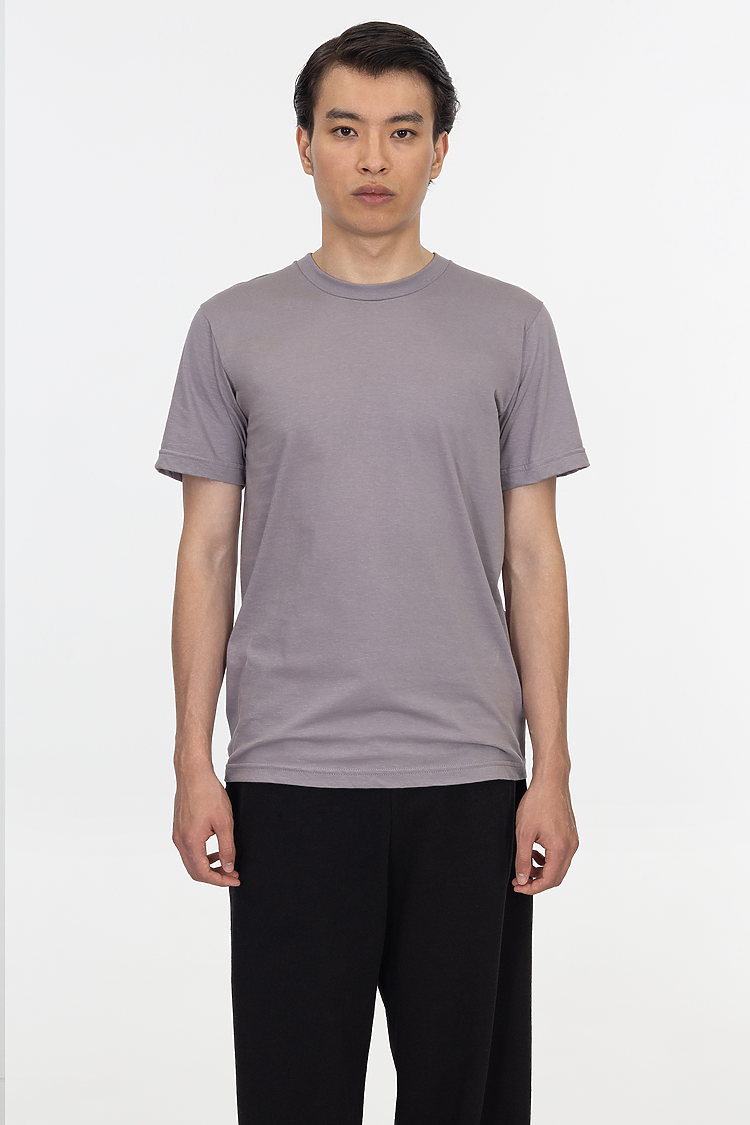 S/S Fine Jersey Crew 4.3 oz SLATE