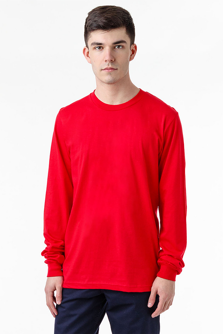 L/S Fine Jersey Crew 4.3oz RED