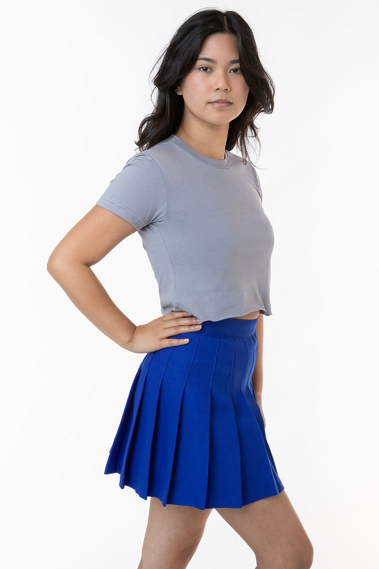 FINE JERSEY S/S CROP T SLATE