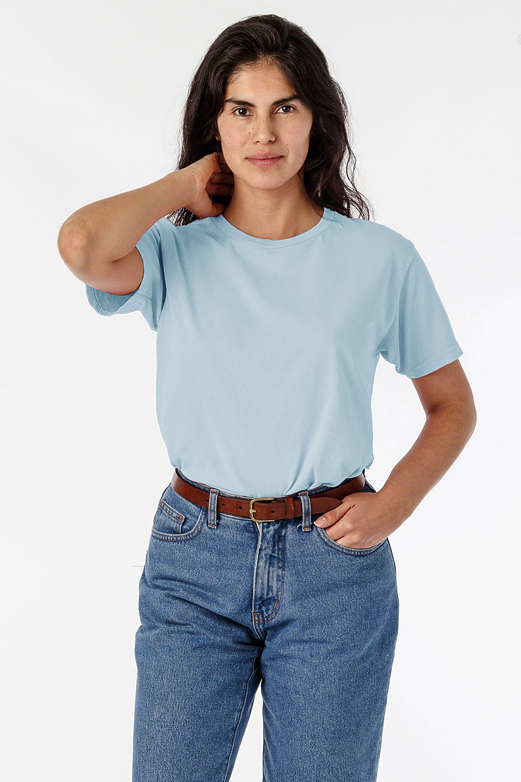 Garment Dyed S/S Boyfriend Tee LIGHT BLUE